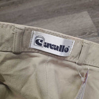 Hvy Euro Seat Breeches *gc, discolored spots, seam puckers, dingy, rubs, pills, older, stained seat & legs
