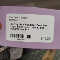 Hvy Full Seat Breeches *vgc, older, seat rubs & pills
