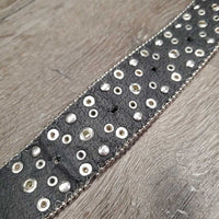 Hairy Belt Western Bling Belt, Tooled Bling Buckle *xc/like new