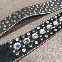 Hairy Belt Western Bling Belt, Tooled Bling Buckle *xc/like new
