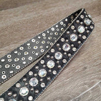 Hairy Belt Western Bling Belt, Tooled Bling Buckle *xc/like new
