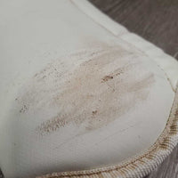 Pr Closed Front Boot, velcro *vgc, clean, stains, rubs, hairy, scrapes, dingy, discolored