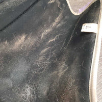 Pr Closed Hind Boots, velcro *gc, rubs, stains, dingy, discolored, hair, clean & residue