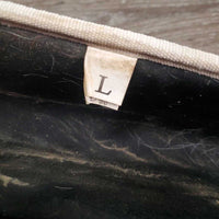 Pr Closed Hind Boots, velcro *gc, rubs, stains, dingy, discolored, hair, clean & residue