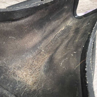 Pr Open Front Boots, velcro *vgc, clean, stains, rubs, scrapes, pilly edges
