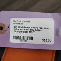 Hind Boots, velcro *gc, clean, rubs, scrapes, pilly edges
