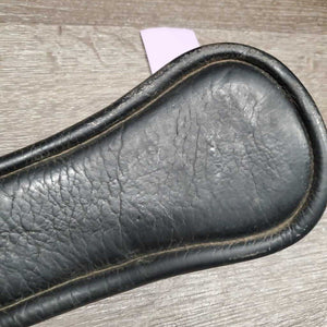 Padded Leather Dressage Girth, 1x Els *gc, stiff, hairy seams, clean & dirty/film