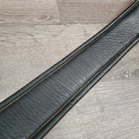 Padded Leather Dressage Girth, 1x Els *gc, stiff, hairy seams, clean & dirty/film