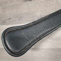 Padded Leather Dressage Girth, 1x Els *gc, stiff, hairy seams, clean & dirty/film
