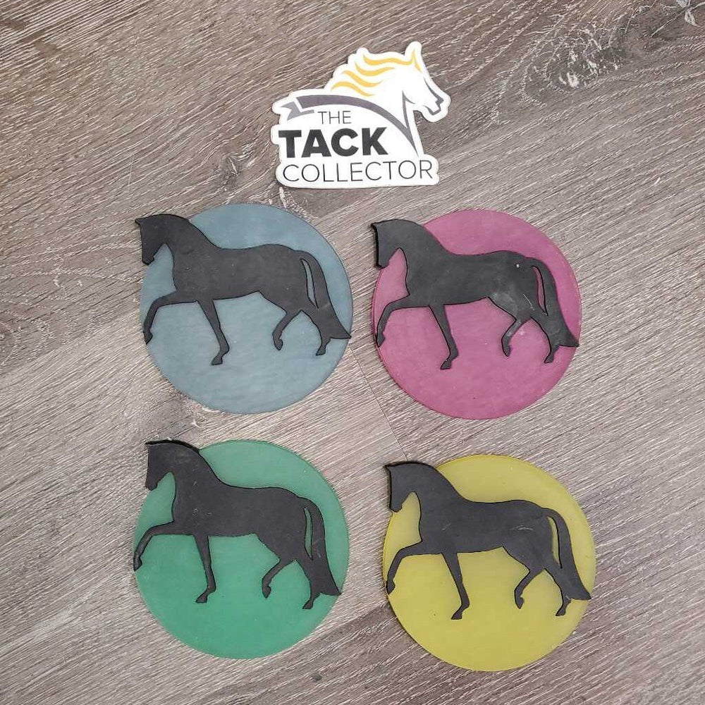 4 Soft Rubber?Silicone Horse Coasters *vgc, mnr film