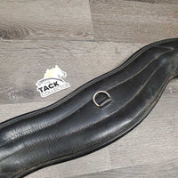 Anatomical Thick Padded Leather Dressage Girth, D Ring *gc, clean, dirty & hairy seams