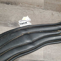 Anatomical Thick Padded Leather Dressage Girth, D Ring *gc, clean, dirty & hairy seams
