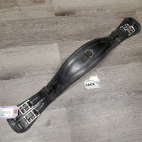 Padded Dressage Girth, 2x Els, Add On D Ring *gc, dirty, hair, stretched elastics, scraped edges, rust
