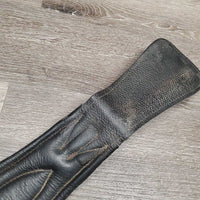 Padded Dressage Girth, 2x Els, Add On D Ring *gc, dirty, hair, stretched elastics, scraped edges, rust