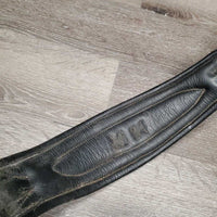 Padded Dressage Girth, 2x Els, Add On D Ring *gc, dirty, hair, stretched elastics, scraped edges, rust