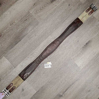 Thick Padded Girth, 2x Els *gc, dirt, stiff & discolored spots, rubs, scratches, scrapes, stains, older