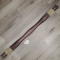 Thick Padded Girth, 2x Els *gc, dirt, stiff & discolored spots, rubs, scratches, scrapes, stains, older
