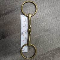 Hvy Med French Link Loose Ring, Center Lozenge Snaffle Bit *gc, stains, scratches, clean, residue, older, chews
