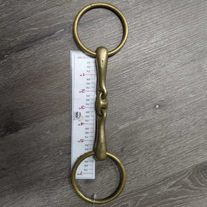 Hvy Med French Link Loose Ring, Center Lozenge Snaffle Bit *gc, stains, scratches, clean, residue, older, chews