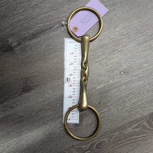 Hvy Med French Link Loose Ring, Center Lozenge Snaffle Bit *gc, stains, scratches, clean, residue, older, chews