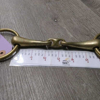 Hvy Med French Link Loose Ring, Center Lozenge Snaffle Bit *gc, stains, scratches, clean, residue, older, chews
