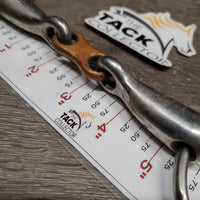 Thick Hvy French Link Loose Ring Bit, Flat Copper Bar *gc, clean, stains, film, residue, scratches
