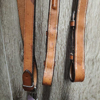 Rsd/FS Narrow Monocrown Hunter Bridle, Buckles, Rsd/FS Braided Reins *gc, clean & dirty, NO Flash, scrapes Reins: like new & mnr stains