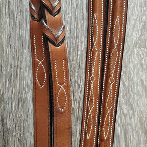 Rsd/FS Narrow Monocrown Hunter Bridle, Buckles, Rsd/FS Braided Reins *gc, clean & dirty, NO Flash, scrapes Reins: like new & mnr stains