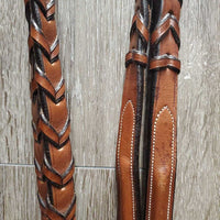 Rsd/FS Narrow Monocrown Hunter Bridle, Buckles, Rsd/FS Braided Reins *gc, clean & dirty, NO Flash, scrapes Reins: like new & mnr stains
