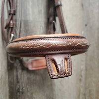 Rsd/FS Narrow Monocrown Hunter Bridle, Buckles, Rsd/FS Braided Reins *gc, clean & dirty, NO Flash, scrapes Reins: like new & mnr stains
