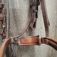 Rsd/FS Narrow Monocrown Hunter Bridle, Buckles, Rsd/FS Braided Reins *gc, clean & dirty, NO Flash, scrapes Reins: like new & mnr stains
