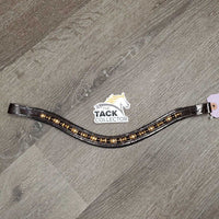 'U' Padded Leather Beaded - Bling Browband *xc/like new, clean, mnr film, chips?chews