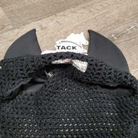 Crochet Ear Bonnet Fly Veil, bling, piping, charm *xc, clean, mnr hair, older