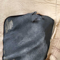 Field Boots, zips *fair, repaired, clean, v.torn, dry, stiff & cracks, faded, holey edges, rubs, scuffs
