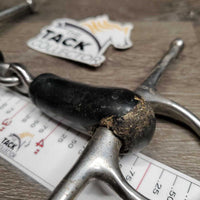 Thick Hard Rubber Full Cheek Bit *fair, v.dirty, v.stained, discolored, rip, chewed, deep gouges
