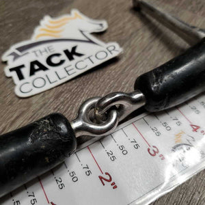 Thick Hard Rubber Full Cheek Bit *fair, v.dirty, v.stained, discolored, rip, chewed, deep gouges