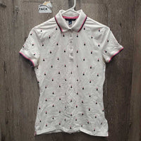 Polo Shirt, 1/4 button *gc, pit stains, older
