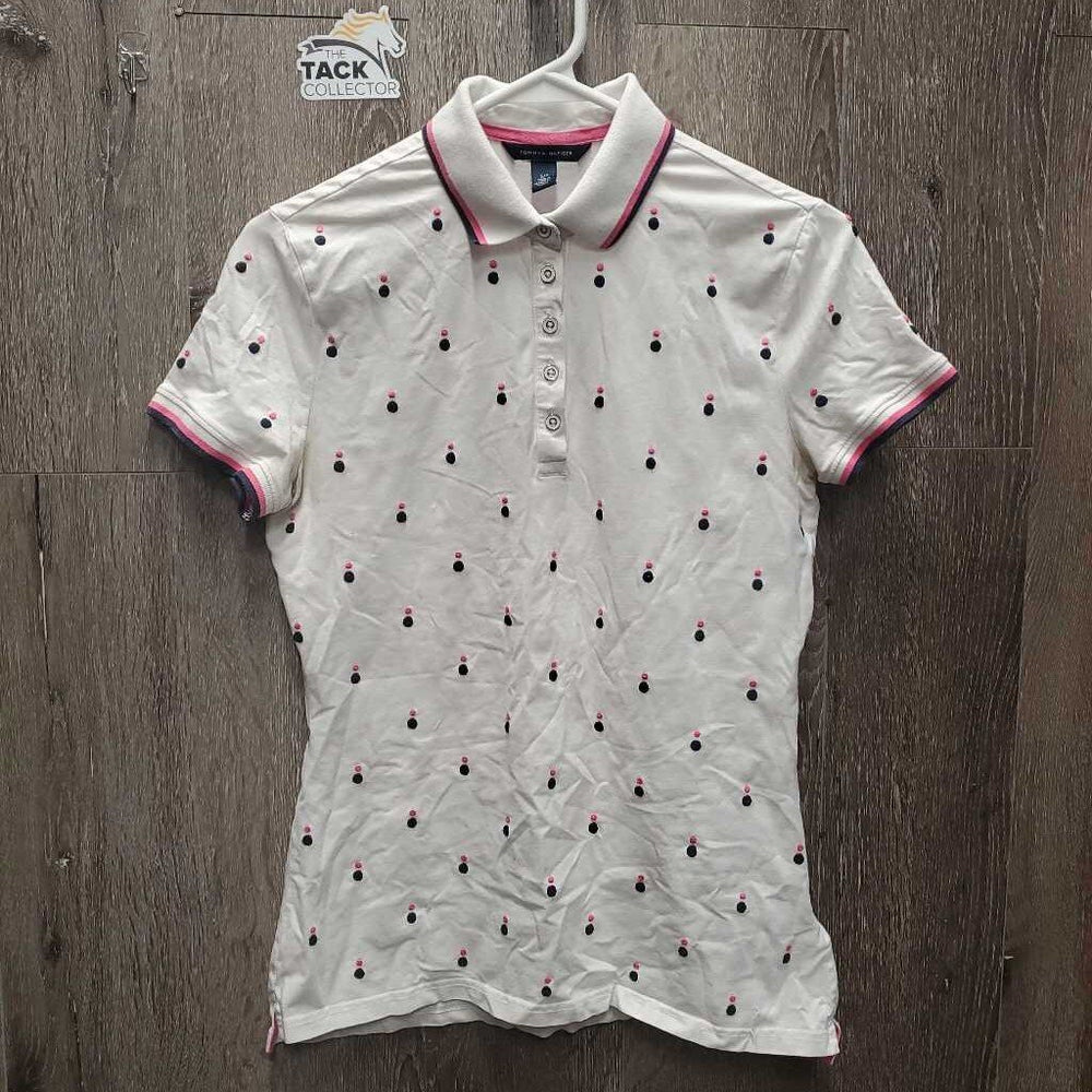 Polo Shirt, 1/4 button *gc, pit stains, older