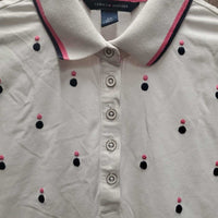 Polo Shirt, 1/4 button *gc, pit stains, older