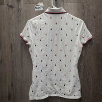 Polo Shirt, 1/4 button *gc, pit stains, older