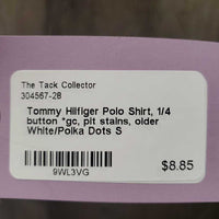 Polo Shirt, 1/4 button *gc, pit stains, older
