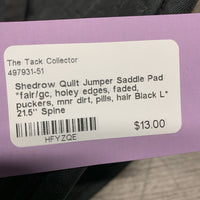 Quilt Jumper Saddle Pad *fair/gc, holey edges, faded, puckers, mnr dirt, pills, hair