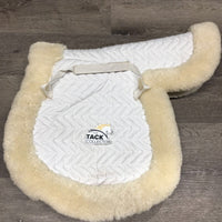Rolled Edge Fitted Fleece Hunter Saddle Pad *vgc, mnr stains, pills, hair, mnr stiff, puckers
