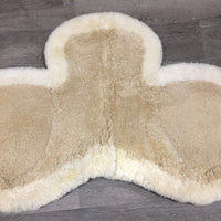 Rolled Edge Fitted Fleece Hunter Saddle Pad *vgc, mnr stains, pills, hair, mnr stiff, puckers
