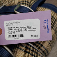 Hvy Cotton Stable Sheet, 0 legs/tail *vgc, rubs, mnr puckers, undone stitch