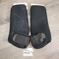 Closed Boots, velcro *fair, clean, hairy, v.snagged, pilly, rough & clumpy lining, hole, torn velcro, thin edges
