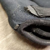 Closed Boots, velcro *fair, clean, hairy, v.snagged, pilly, rough & clumpy lining, hole, torn velcro, thin edges
