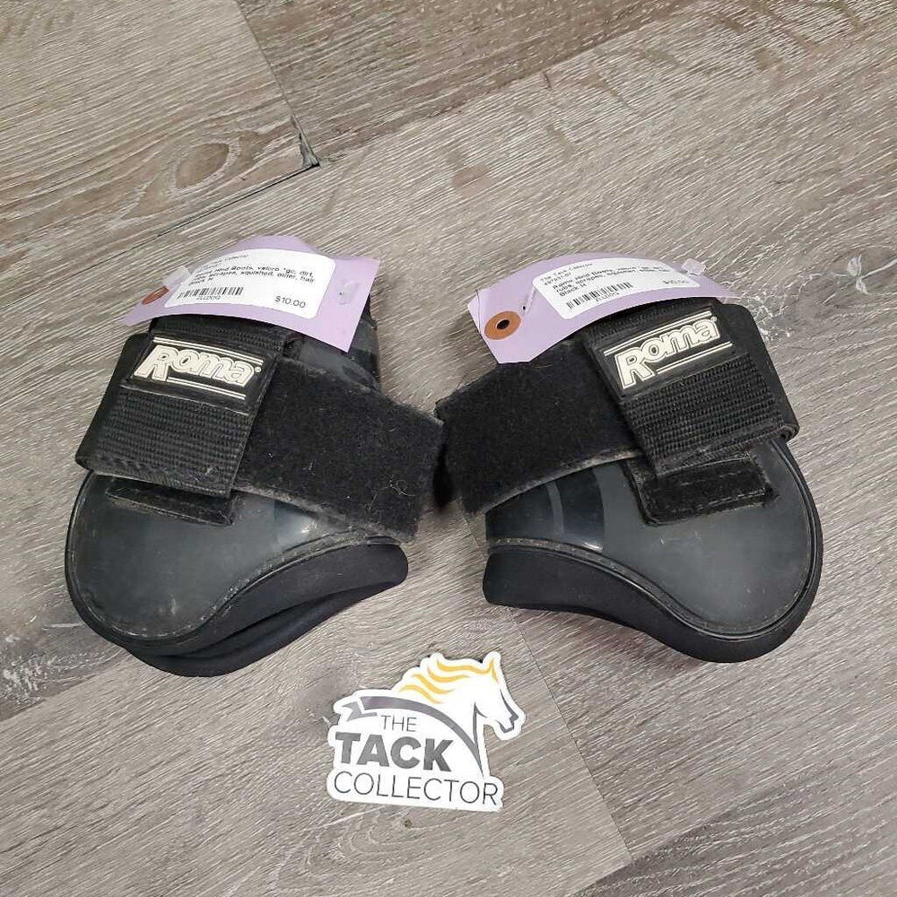 Hind Boots, velcro *gc, dirt, rubs, scrapes, squished, older, hair