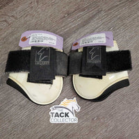 Pr Hind Boots, velcro *gc/fair, stains, clean & dirt/residue, older, discolored, rubs, scrapes, threads
