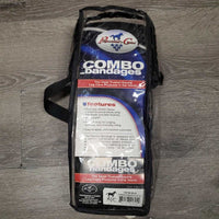 3 Exercise Stretchy Nylon & Fleece Leg Wraps, bag *vgc/xc, mnr hair